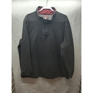 Mens Quarter Zip‎ Pullover Sweater Carbon to Cobalt XXLT
